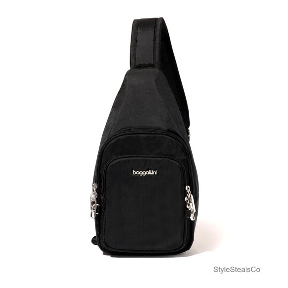 Anti-Theft Crossbody Sling Bag with RFID Protection Locking Zippers